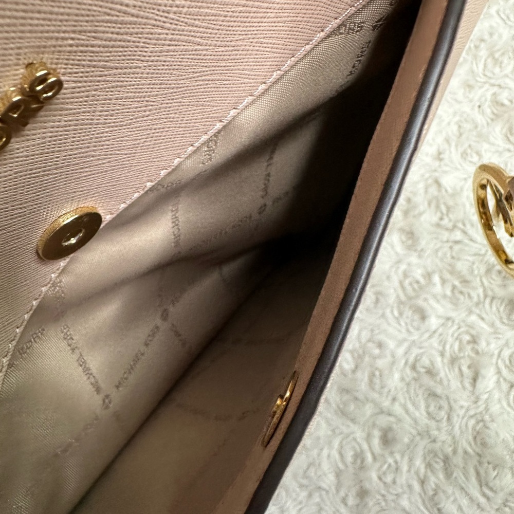 Michael Kors Ciara Large East West Top Zip Tote Pastel Pink Saffiano Leather - Picture 6 of 13